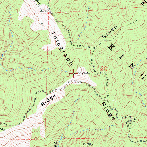 Topographic Map of Telegraph Ridge, CA