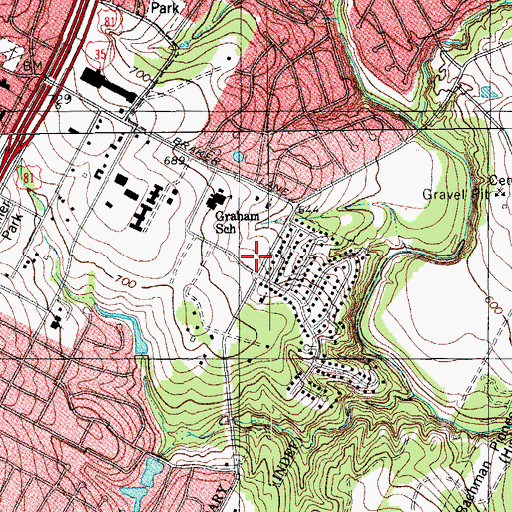 Topographic Map of Austin Chinese Church, TX