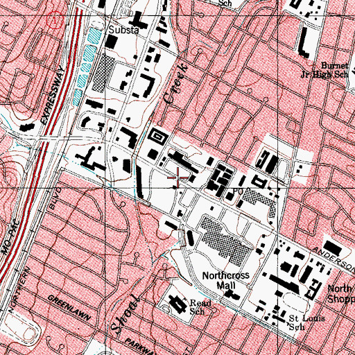 Topographic Map of Christian Faith Fellowship Church, TX