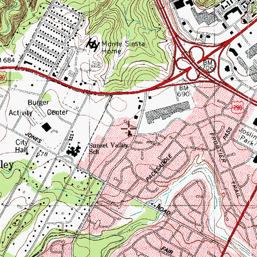 Topographic Map of Christian Life Church, TX