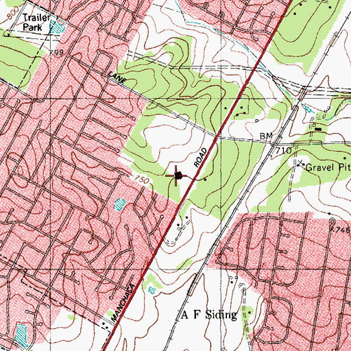 Topographic Map of Church of Christ Southwest, TX