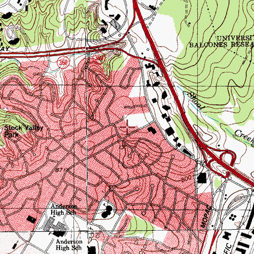 Topographic Map of Congregation Beth-El, TX