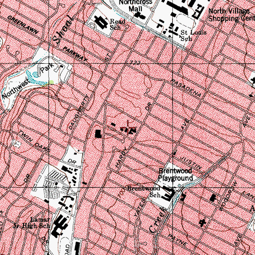 Topographic Map of Episcopal Church of the Resurrection, TX