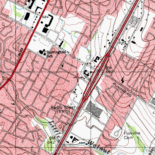 Topographic Map of Ethiopian Evangelical Church of Austin Texas, TX