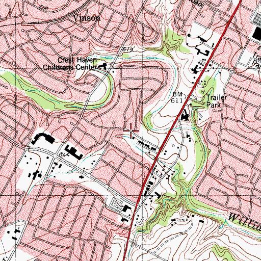 Topographic Map of Fairview Family Center, TX