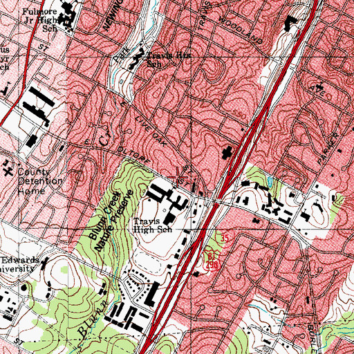 Topographic Map of Faith Presbyterian Church, TX