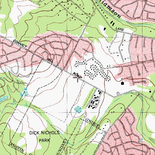 Topographic Map of Family History Center, TX