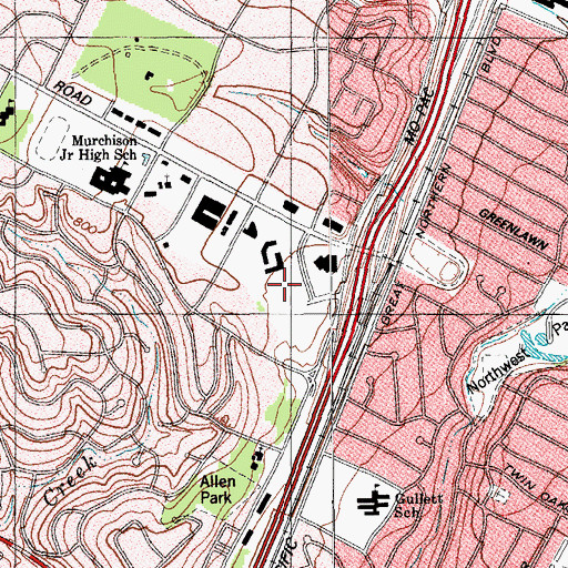 Topographic Map of Northwest Hills Surgical Hospital, TX