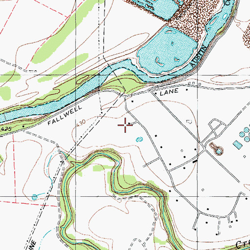 Topographic Map of City of Austin DBA Austin Energy Facility, TX