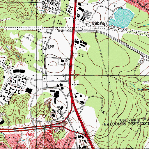 Topographic Map of Great Hill Station Shopping Center, TX