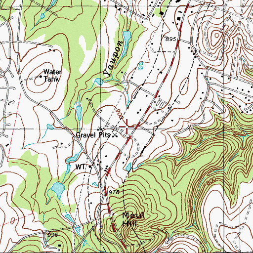 Topographic Map of Lohmans Crossing Shopping Center, TX