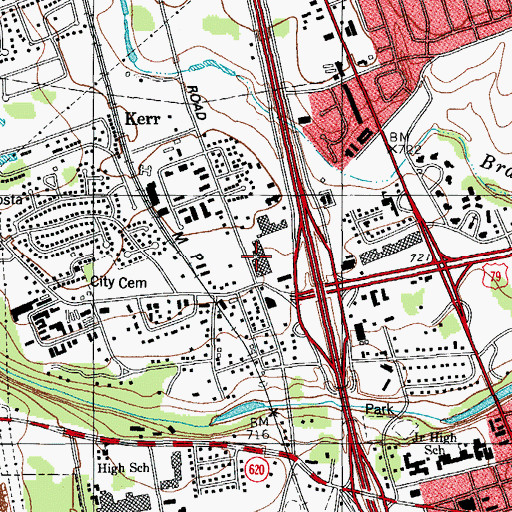 Topographic Map of Round Rock West Shopping Center, TX