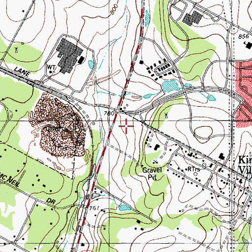 Topographic Map of The Market at Wells Branch Shopping Center, TX