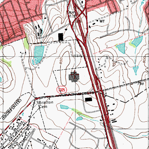 Topographic Map of Town and Country Mall Shopping Center, TX