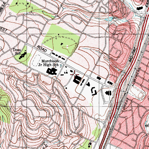 Topographic Map of Chimney Corners Post Office, TX