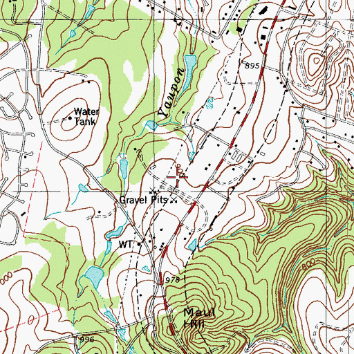 Topographic Map of Lake Travis Post Office, TX