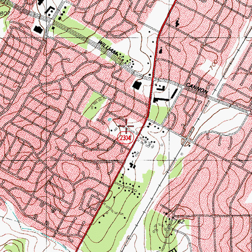 Topographic Map of Mockingbird Post Office, TX
