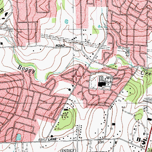 Topographic Map of Christ Community Christian School, TX