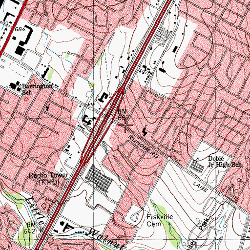 Topographic Map of Harmony Science Academy, TX