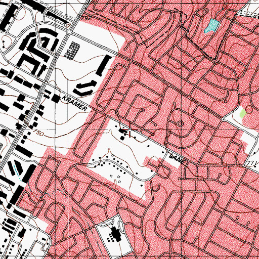Topographic Map of McCullough Academy of Excellence, TX