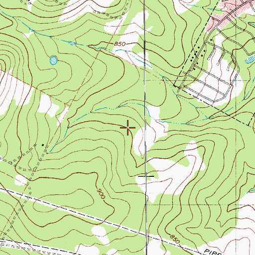Topographic Map of Mills Elementary School, TX