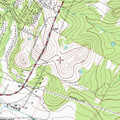 Topographic Map of Gorzycki Middle School, TX