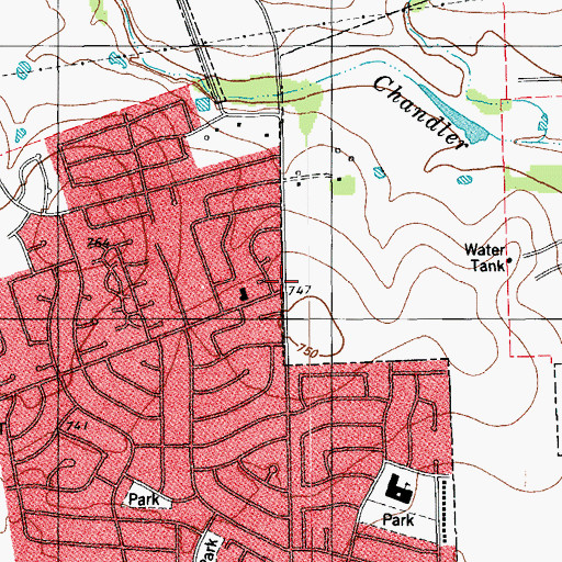Topographic Map of Stony Point Ninth Grade Campus, TX