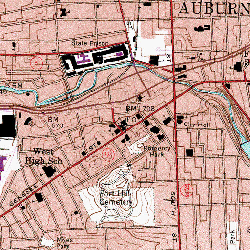 Topographic Map of Saint Peters Parish House, NY