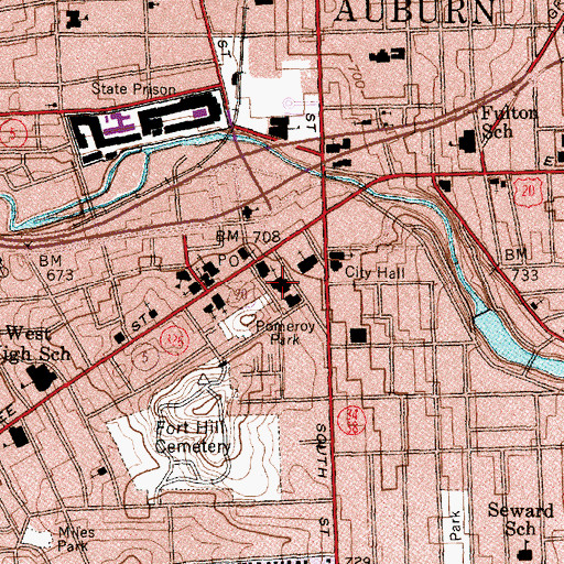 Topographic Map of Westminster Presbyterian Church, NY