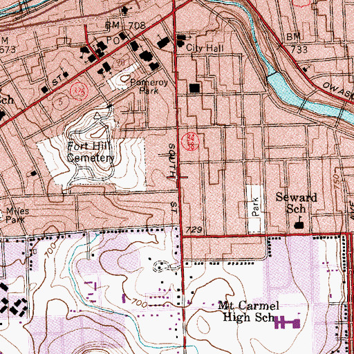 Topographic Map of First United Methodist Church, NY