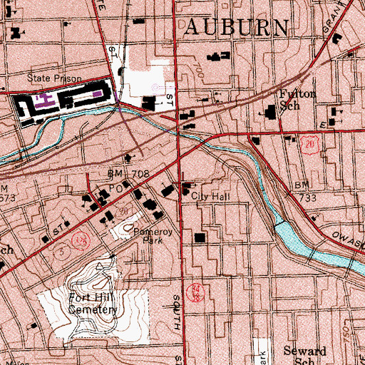 Topographic Map of Richardson Square, NY