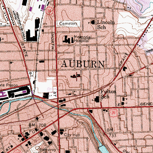 Topographic Map of Seventh Day Adventist Church, NY