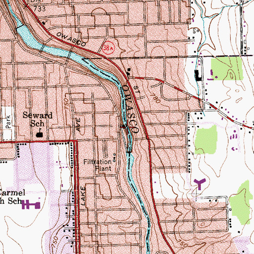 Topographic Map of Auburn Water Works Pumping Station Number 1, NY