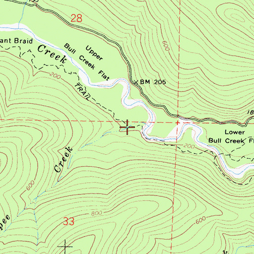 Topographic Map of Tepee Creek, CA