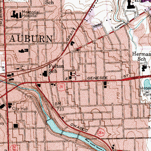 Topographic Map of Saint Joseph School, NY