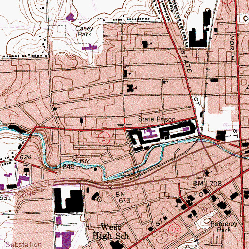 Topographic Map of Wall Street Methodist Episcopal Church, NY