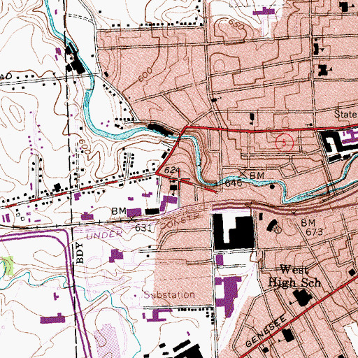 Topographic Map of Saint Francis Italian Catholic Church (historical), NY