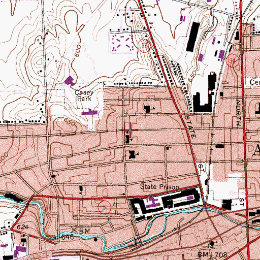 Topographic Map of Ukrainian Greek Catholic Church of Saint Peter and Saint Paul, NY