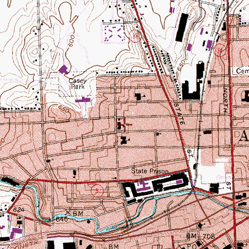 Topographic Map of Saint Peter and Paul Parochial School, NY