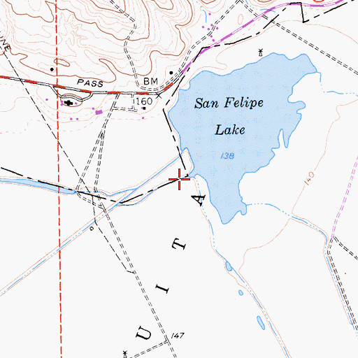 Topographic Map of Tequisquita Slough, CA