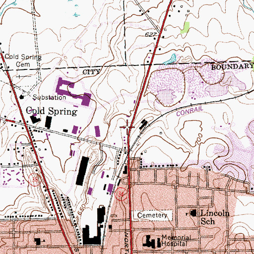 Topographic Map of Gibbs Dairy Farm, NY