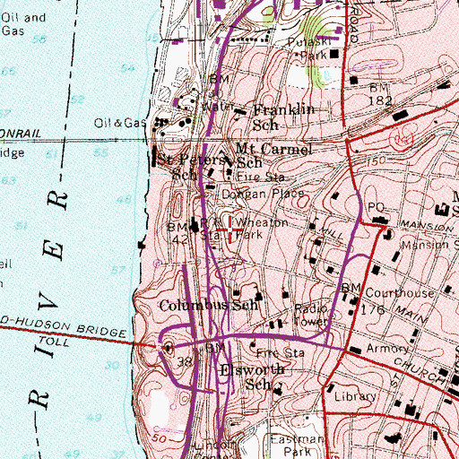 Topographic Map of Holy Comforter Anglican Church, NY