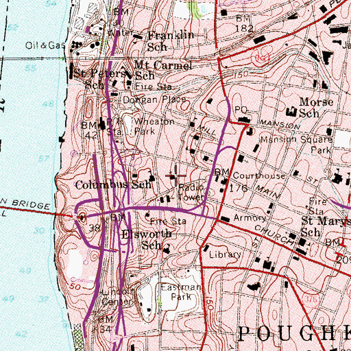 Topographic Map of Congregation Schomre Hadath (historical), NY