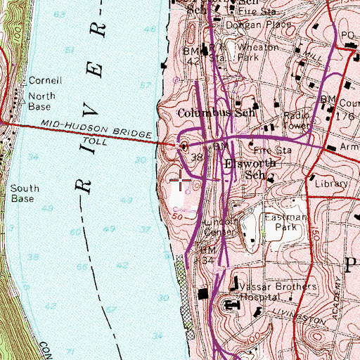 Topographic Map of Hudson Heights, NY