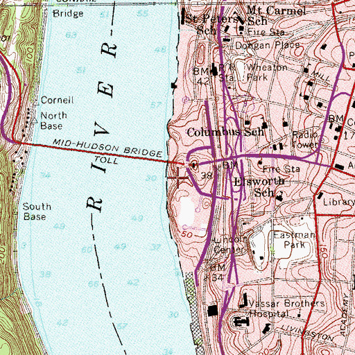 Topographic Map of Kaal Rock Park, NY