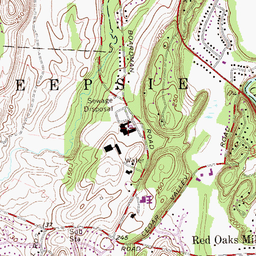 Topographic Map of Our Lady of Lourdes High School, NY