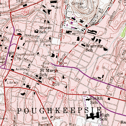 Topographic Map of Ebenezer Baptist Church, NY