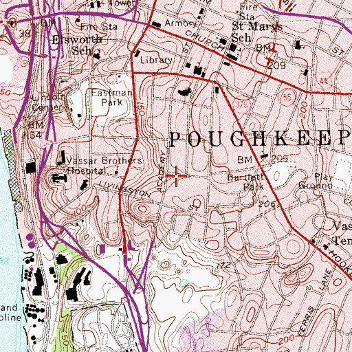 Topographic Map of Tabernacle Baptist Church, NY