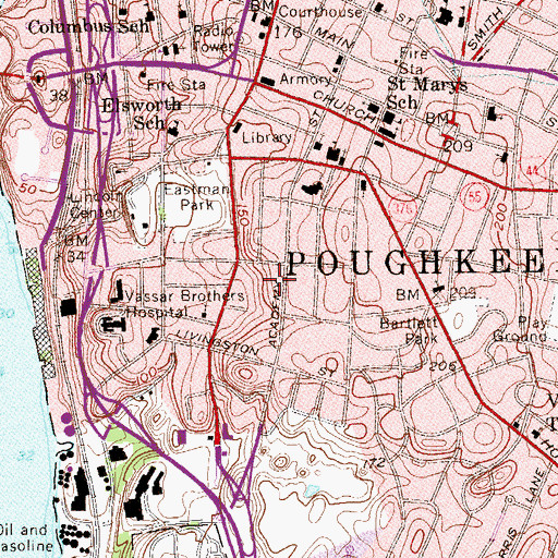 Topographic Map of Eden Park Nursing Home, NY