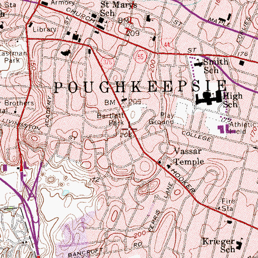 Topographic Map of Faith Assembly of God Church, NY